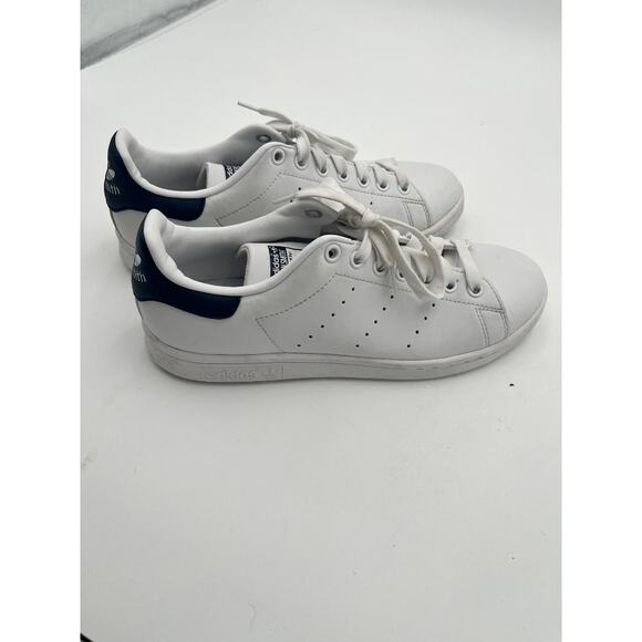 Adidas Stan Smith White Navy Blue Sneakers Men's Size 7 Primegreen - Picture 1 of 10